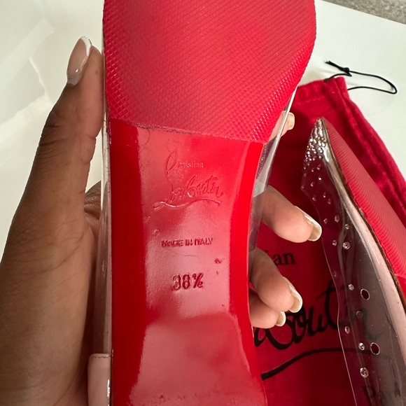 Christian Louboutin Degrastrass Embellished Ballet Flats - Picture 3 of 5